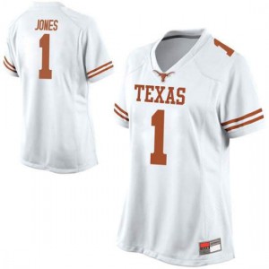 #1 Andrew Jones Longhorns Women Game Embroidery Jersey White