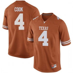 #4 Anthony Cook Texas Longhorns Men Game Stitched Jerseys Orange