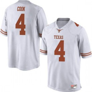 #4 Anthony Cook University of Texas Men Replica University Jerseys White