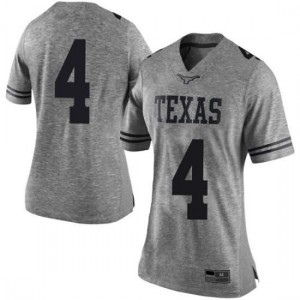 #4 Anthony Cook Texas Longhorns Women Limited College Jersey Gray