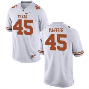 #45 Anthony Wheeler University of Texas Men Authentic Stitch Jerseys White