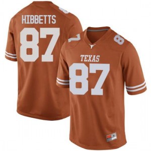 #87 Austin Hibbetts Texas Longhorns Men Game NCAA Jerseys Orange
