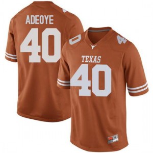 #40 Ayodele Adeoye University of Texas Men Replica University Jersey Orange