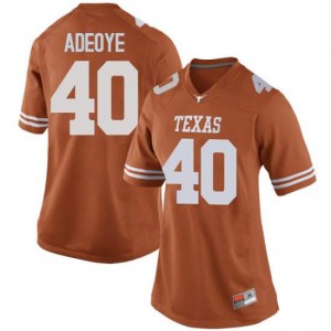 #40 Ayodele Adeoye Texas Longhorns Women Game NCAA Jersey Orange