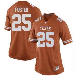 #25 B.J. Foster UT Women Game Stitched Jerseys Orange