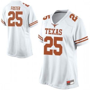 #25 B.J. Foster University of Texas Women Replica Stitched Jerseys White