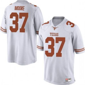 #37 Chase Moore Longhorns Men Game Stitched Jerseys White
