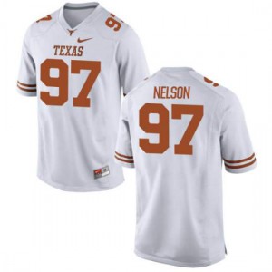 #97 Chris Nelson Longhorns Youth Game Stitch Jersey White