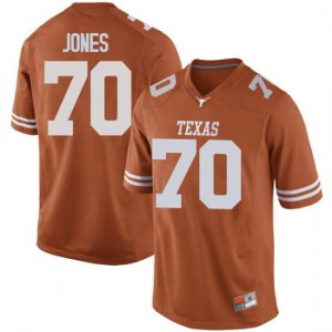 #70 Christian Jones Texas Longhorns Men Game High School Jerseys Orange