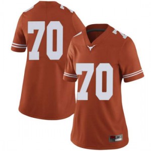 #70 Christian Jones Texas Longhorns Women Limited Stitched Jerseys Orange