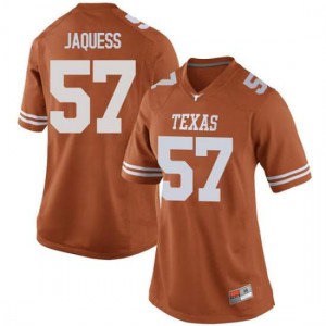 #57 Cort Jaquess Texas Longhorns Women Game Embroidery Jersey Orange