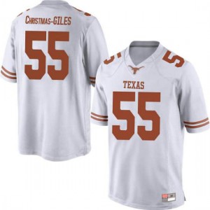 #55 D'Andre Christmas-Giles UT Men Replica Embroidery Jersey White
