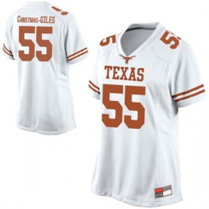 #55 D'Andre Christmas-Giles UT Women Game Stitch Jersey White