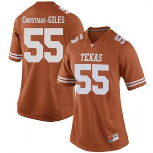 #55 D'Andre Christmas-Giles University of Texas Women Replica NCAA Jerseys Orange