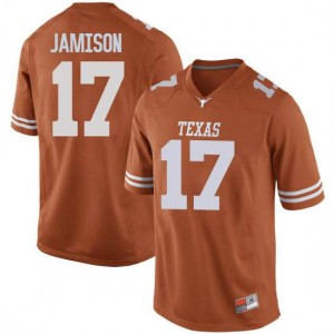 #17 D'Shawn Jamison Texas Longhorns Men Game High School Jerseys Orange
