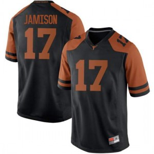#17 D'Shawn Jamison Longhorns Men Replica Embroidery Jersey Black