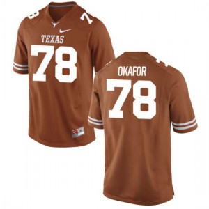 #78 Denzel Okafor UT Men Authentic Stitched Jerseys Tex Orange