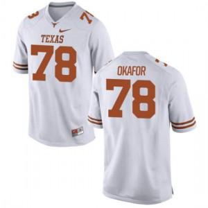 #78 Denzel Okafor Texas Longhorns Youth Authentic Football Jersey White
