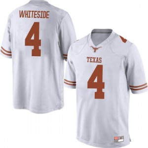 #4 Drayton Whiteside Texas Longhorns Men Replica Stitch Jerseys White