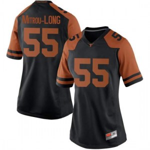 #55 Elijah Mitrou-Long Longhorns Women Game University Jerseys Black