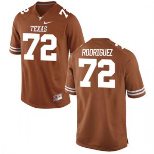 #72 Elijah Rodriguez Longhorns Men Authentic High School Jersey Tex Orange