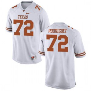 #72 Elijah Rodriguez Longhorns Youth Limited Player Jersey White
