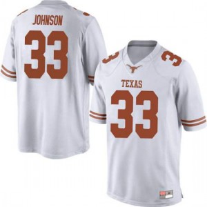 #33 Gary Johnson Texas Longhorns Men Replica University Jerseys White