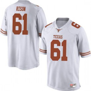 #61 Ishan Rison University of Texas Men Replica Official Jersey White