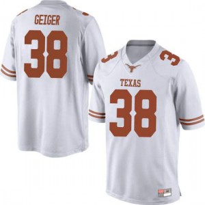 #38 Jack Geiger University of Texas Men Replica NCAA Jersey White