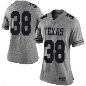 #38 Jack Geiger Texas Longhorns Women Limited Football Jersey Gray
