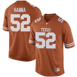 #52 Jackson Hanna Texas Longhorns Men Replica High School Jerseys Orange