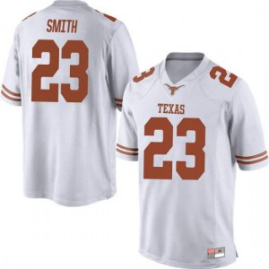 #23 Jarrett Smith University of Texas Men Replica Embroidery Jerseys White