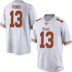 #13 Jase Febres University of Texas Men Replica Football Jerseys White