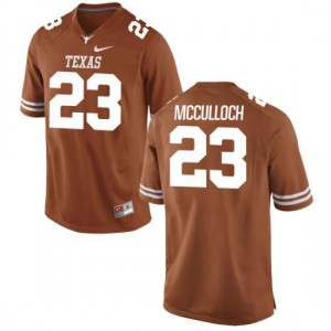 #23 Jeffrey McCulloch University of Texas Men Authentic High School Jerseys Tex Orange