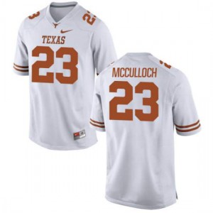 #23 Jeffrey McCulloch Longhorns Youth Authentic Stitch Jersey White