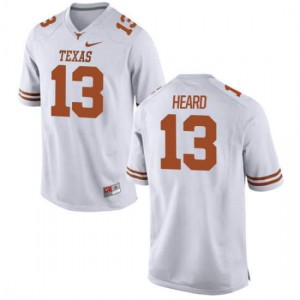 #13 Jerrod Heard Texas Longhorns Men Authentic Embroidery Jerseys White