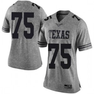 #75 Junior Angilau Texas Longhorns Women Limited Embroidery Jersey Gray