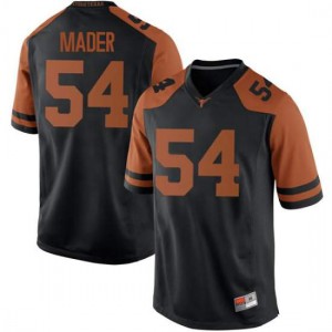 #54 Justin Mader University of Texas Men Game Stitch Jersey Black