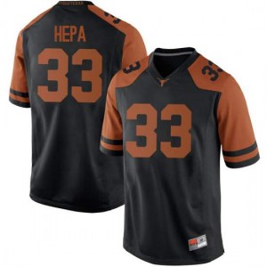 #33 Kamaka Hepa University of Texas Men Game Stitched Jersey Black