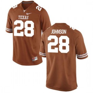 #28 Kirk Johnson Longhorns Men Authentic NCAA Jersey Tex Orange