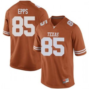 #85 Malcolm Epps University of Texas Men Replica University Jersey Orange