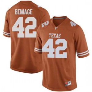 #42 Marqez Bimage Texas Longhorns Men Game Stitched Jerseys Orange
