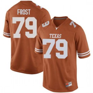 #79 Matt Frost Texas Longhorns Men Game Stitch Jersey Orange