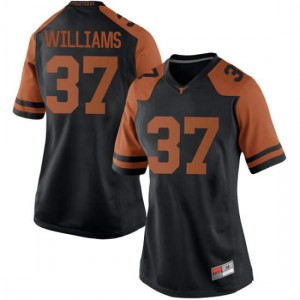 #37 Michael Williams Texas Longhorns Women Replica Stitched Jerseys Black