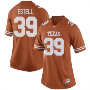 #39 Montrell Estell University of Texas Women Replica Football Jersey Orange