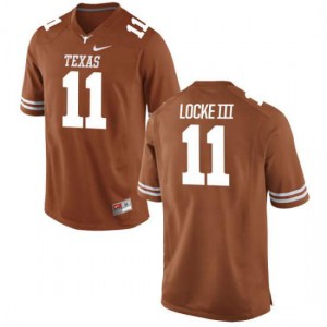 #11 P.J. Locke III University of Texas Men Game Embroidery Jerseys Tex Orange