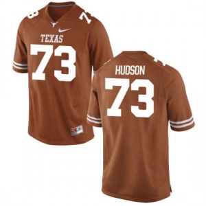 #73 Patrick Hudson Texas Longhorns Men Authentic Embroidery Jerseys Tex Orange