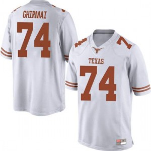 #74 Rafiti Ghirmai University of Texas Men Game Stitched Jerseys White