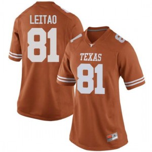 #81 Reese Leitao University of Texas Women Game Official Jersey Orange