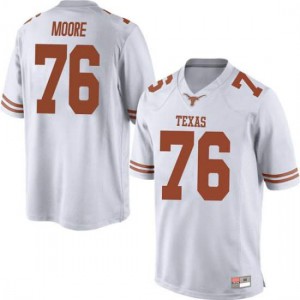 #76 Reese Moore University of Texas Men Game University Jersey White